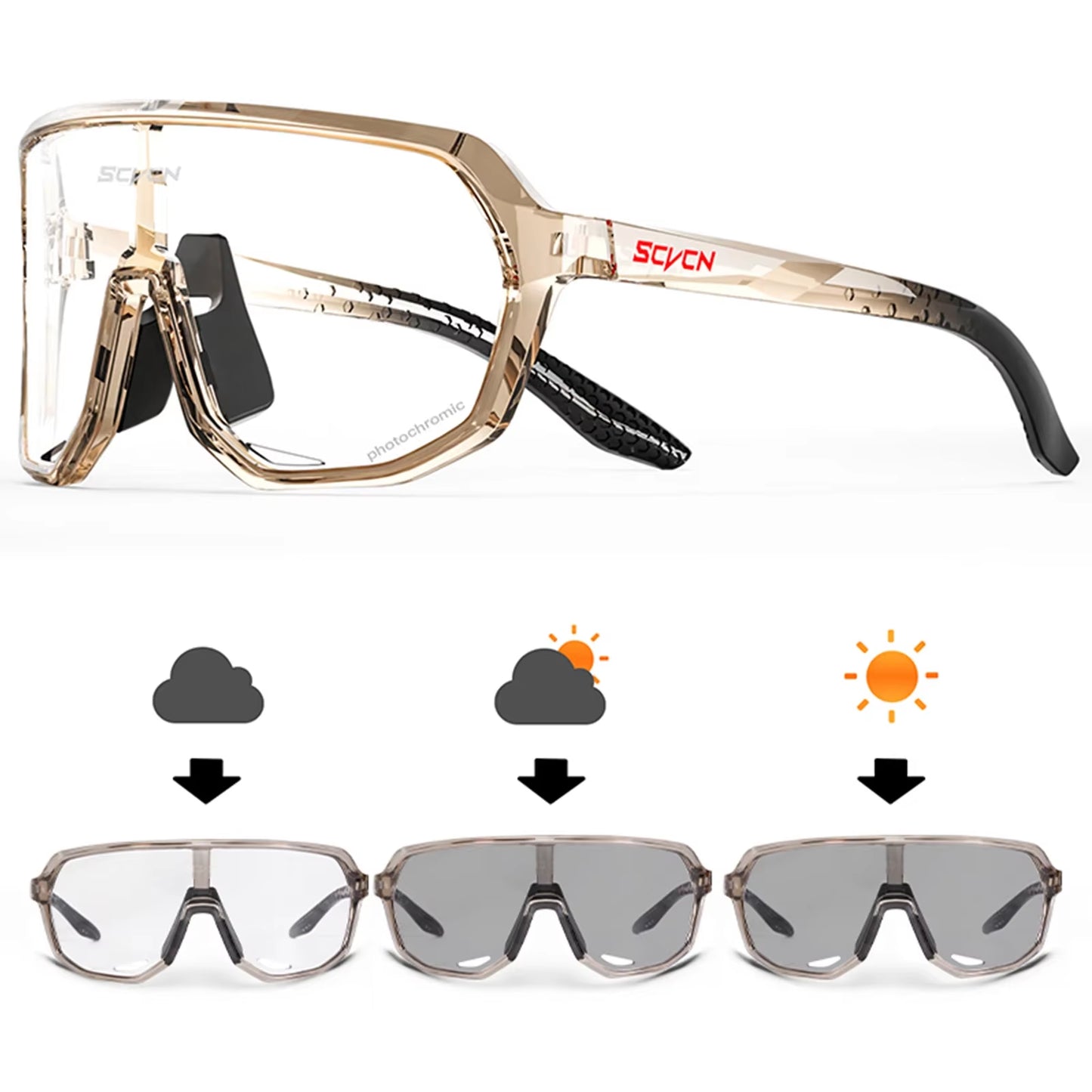Photochromic Cycling Sunglasses MTB Glasses Road Bike Cycling UV400 Goggles Men Women Outdoor Bicycle Sports Eyewear New